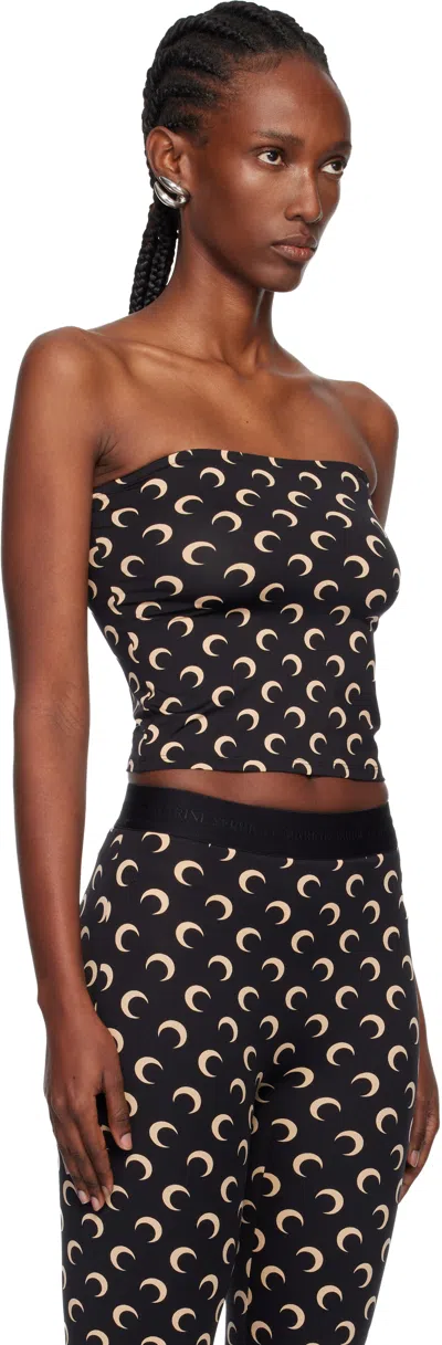 Marine Serre Moon Printed Jersey Sleeveless Tube Top In Multi