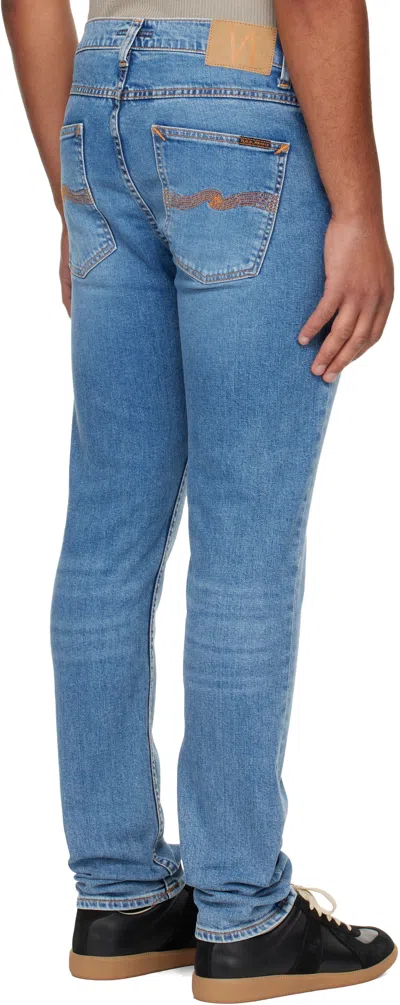 Nudie Jeans Blue Lean Dean Jeans In Blue