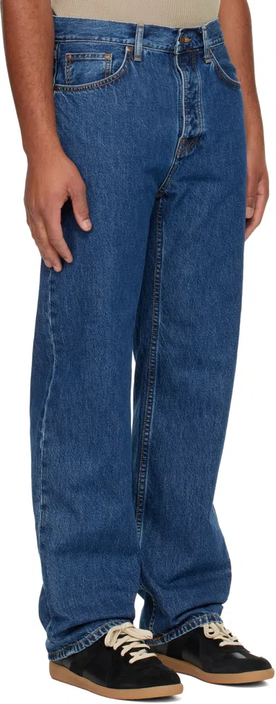 Nudie Jeans Navy Tuff Tony Jeans In Blue