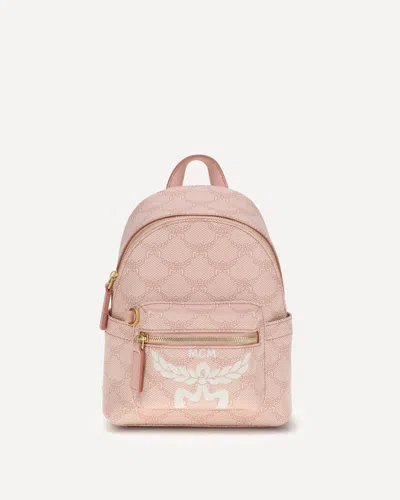 Mcm Stark Lauretos Chain Backpack In Pink