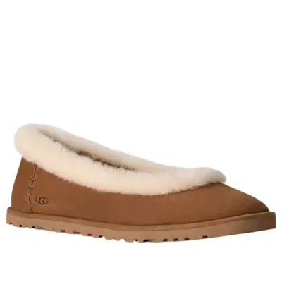 Ugg W Zora Ballet Flat Shoes In Brown