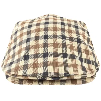 Aquascutum Check Flat Cap In Multi