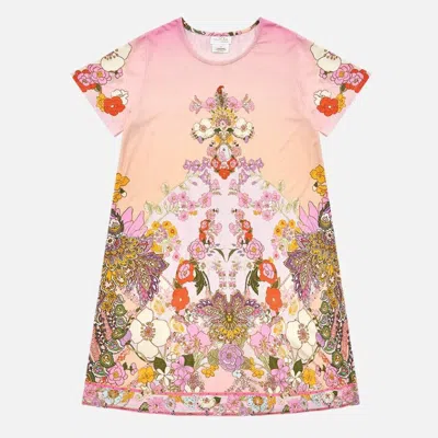 Camilla Kids T-shirt Dress With Flare Hem In Orange