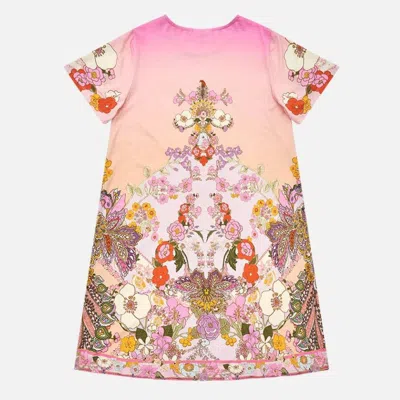 Camilla Kids T-shirt Dress With Flare Hem In Orange