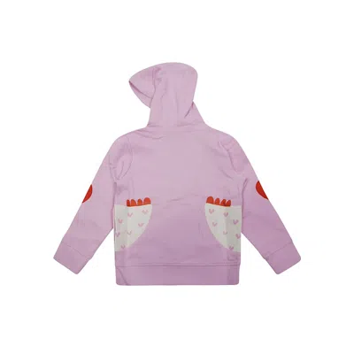 Stella Mccartney Kids Chicken Graphic Cotton Sweatshirt In Purple