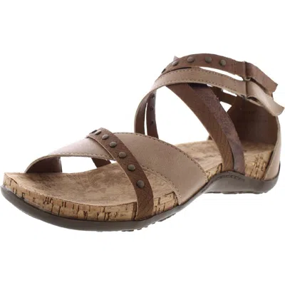 Bearpaw Julianna Ii Womens Faux Leather Ankle Strap Strappy Sandals In Multi