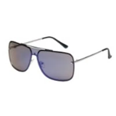 Guess Factory Smoke Mirror Shield Men's Sunglasses Go00053 08c 00 In Blue