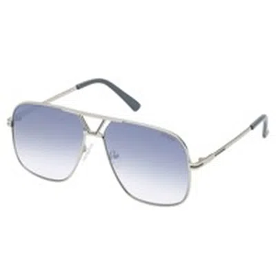 Guess Factory Smoke Gradient Pilot Men's Sunglasses Go00066 10b 61 In Blue