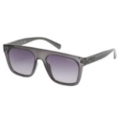 Guess Factory Smoke Gradient Browline Men's Sunglasses Go00068 20b 55 In Gray