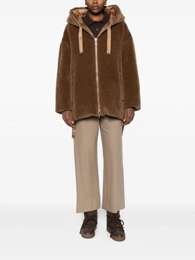 Max Mara The Cube Max Mara Olivia Hooded Coat In Multi