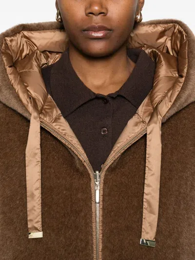 Max Mara The Cube Max Mara Olivia Hooded Coat In Multi