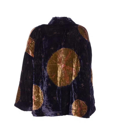 Yavi Padded Velvet-effect Jacket In Brown