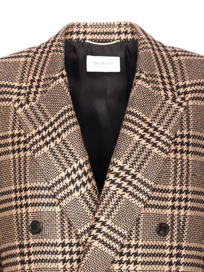 Saint Laurent Jackets In Brown