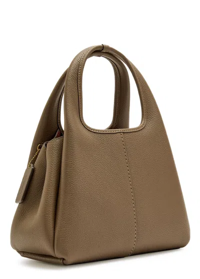 Coach Lana 23 Pebbled Leather Top Handle Bag In Brown