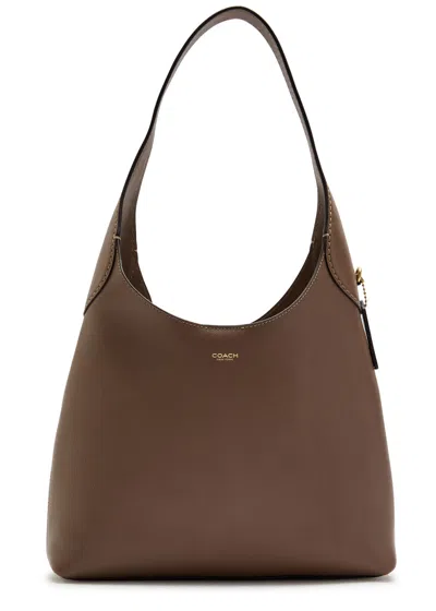 Coach Brooklyn 28 Leather Shoulder Bag In Brown