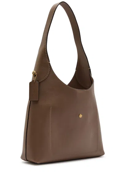 Coach Brooklyn 28 Leather Shoulder Bag In Brown