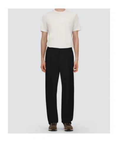 Herno Versatile Black Trousers With Elastic Waistband In Black