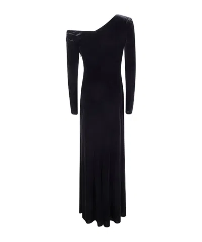 Ralph Lauren Maxi Asymmetrical Dress In Brown