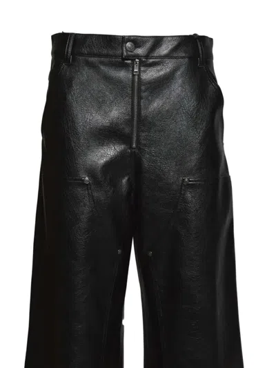 Msgm Zip Trousers In Black