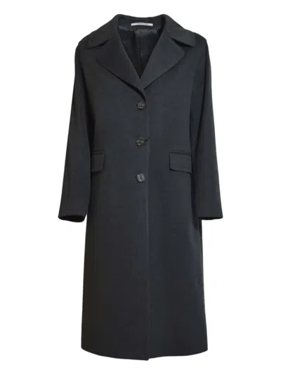 Tagliatore Button-fastening Coat In Gray