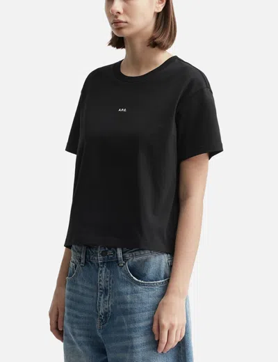 Apc Boxy Micro Logo T-shirt In Black