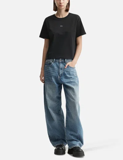 Apc Boxy Micro Logo T-shirt In Black