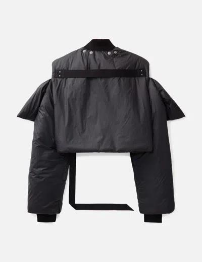 Rick Owens Drkshdw Convertible Jacket In Nylon In Black