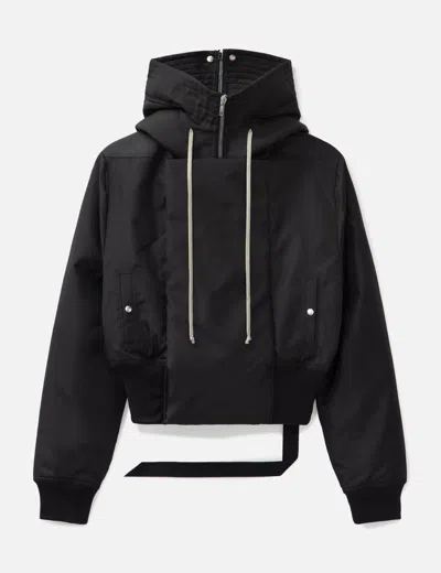 Rick Owens Drkshdw "alice Dropped" Parka In Black