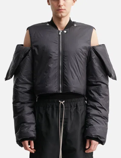 Rick Owens Drkshdw Convertible Jacket In Nylon In Black