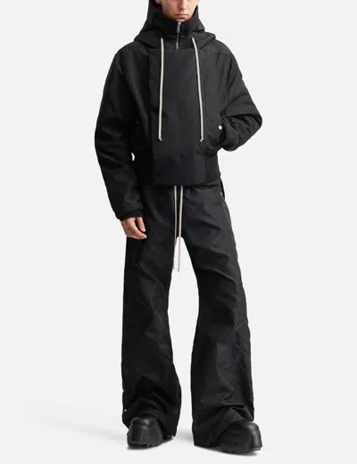 Rick Owens Drkshdw "alice Dropped" Parka In Black