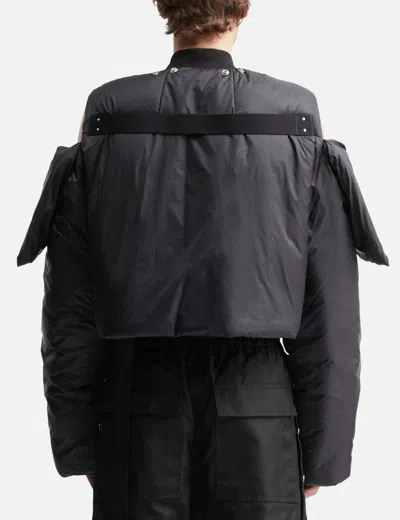 Rick Owens Drkshdw Convertible Jacket In Nylon In Black