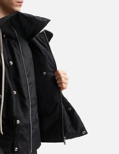 Rick Owens Drkshdw "alice Dropped" Parka In Black