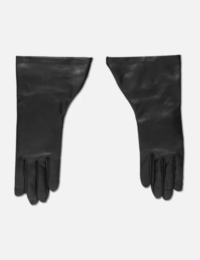 Rick Owens Gleam Gloves In Green
