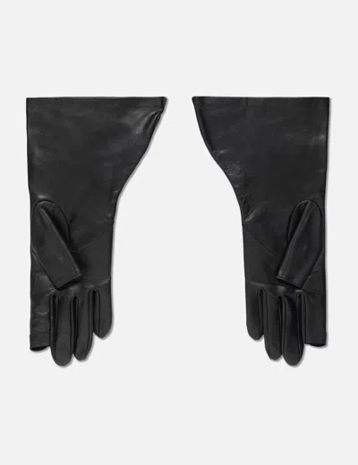 Rick Owens Gleam Gloves In Green