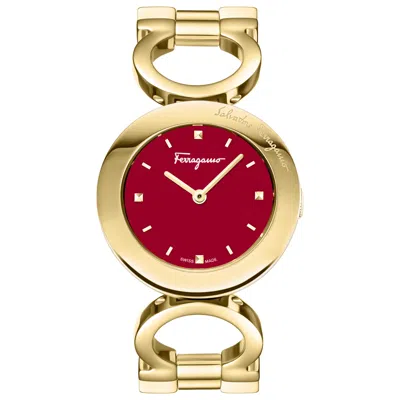 Ferragamo Gancino Bracelet Women's Watch In Gold