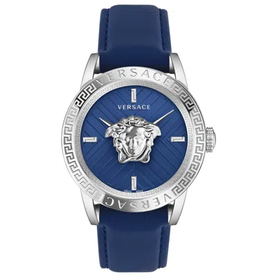 Versace V-code Strap Watch In Animal Print