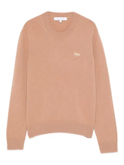 Maison Kitsuné Fox Design Wool Knit Jumper In Multi