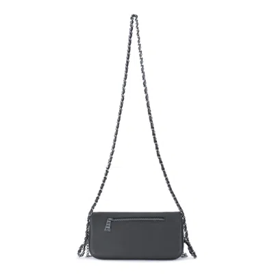 Zadig & Voltaire Black Leather Rock Nano Shoulder Bag In Black