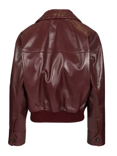 Bottega Veneta Blouson Jacket Jackets Bordeaux In Brown