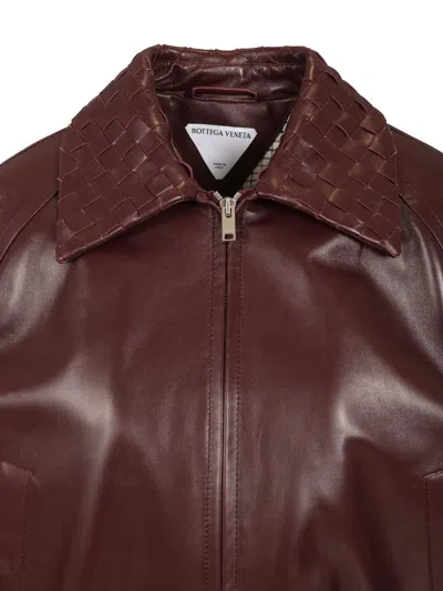 Bottega Veneta Blouson Jacket Jackets Bordeaux In Brown