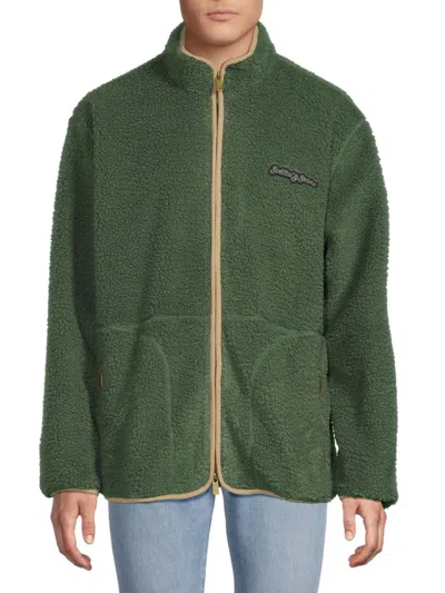 Scotch & Soda Men's Faux Shearling Jacket In Green
