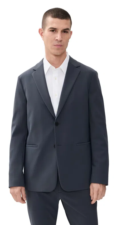 Theory Chambers Virgin Wool-blend Twill Suit Jacket In Navy