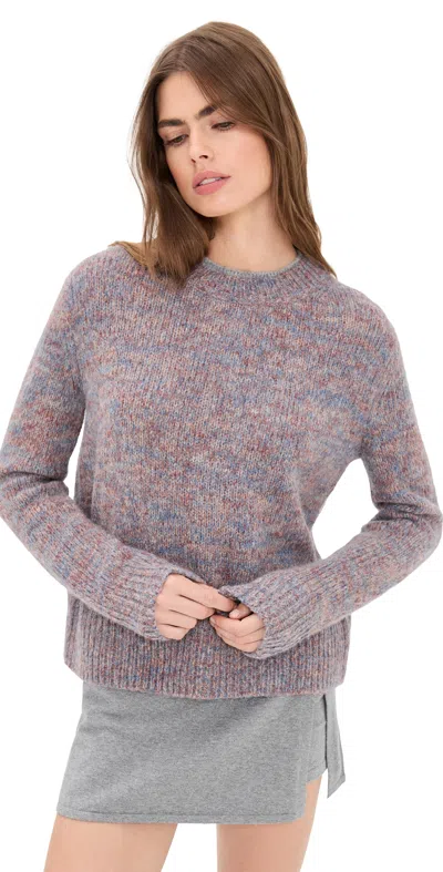 Vince Marled Crew Neck Cognac Combo In Multi