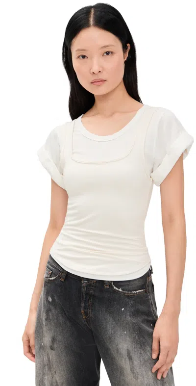 The Line By K Daqi Top White/vanilla In White
