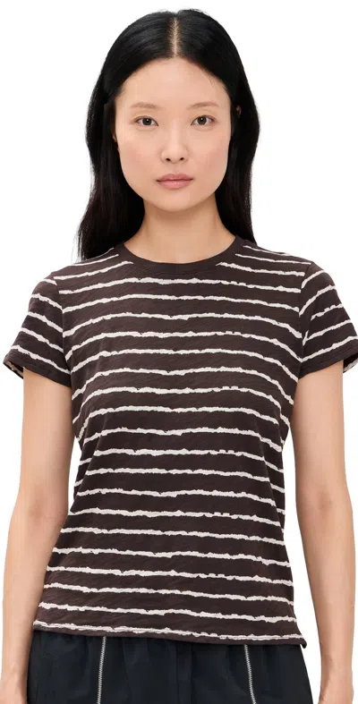 Atm Anthony Thomas Melillo School Boy Tee Dk Chocolt/chalk In Gray