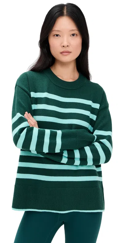 Addison Bay Carlyle Crew Neck Pullover Ivy/mint In Green
