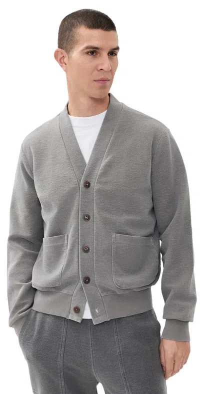 Save Khaki Twill Terry Cardigan Mocha In Gray