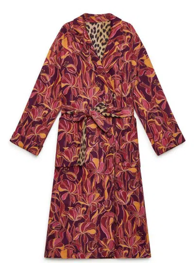Maliparmi Leopard Print Belted Coat In Animal Print