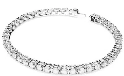 Swarovski Womens Silver Matrix Rhodium-plated And Zirconia Bracelet
