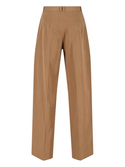 The Row Tailored Trousers With Pleats And Pockets In Nude